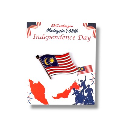 Custom Collar Pin – Malaysia Flag Design